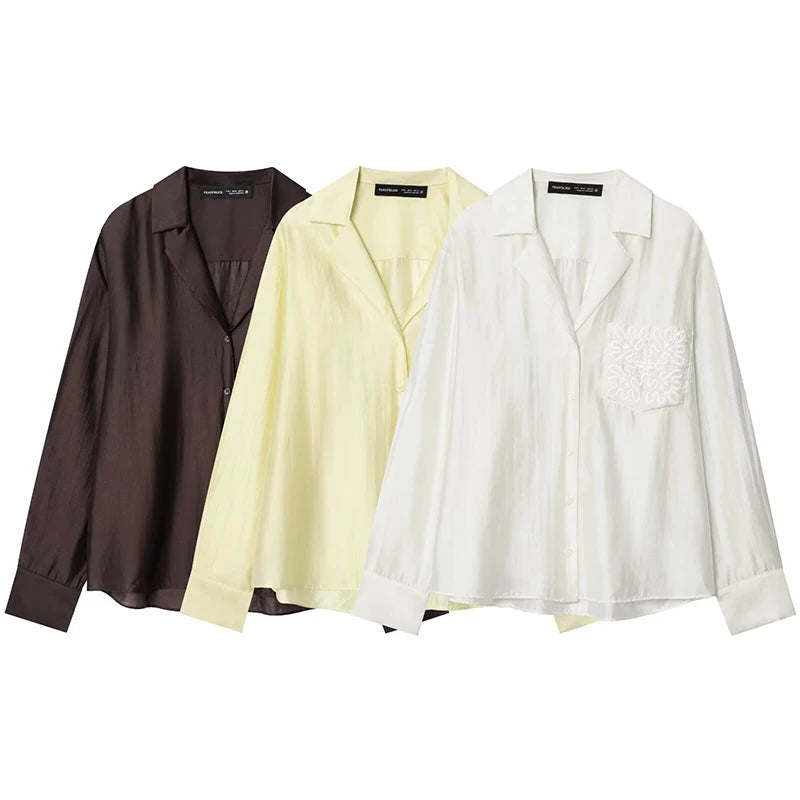 2026 New Women's Spring Shirts Fashion Loose Elegant Office Shirts