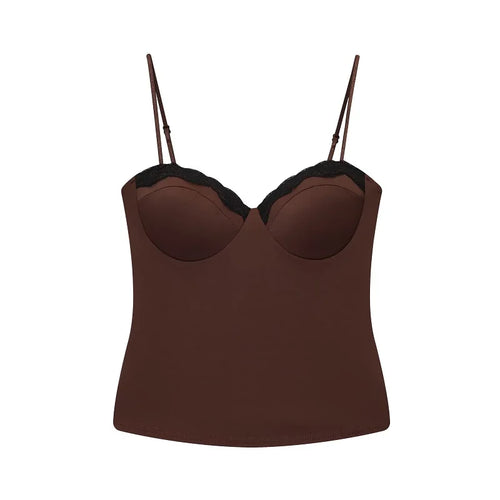 MUJER Lace Corset Top Women Sexy Backless Crop Top Woman Slip Bustier