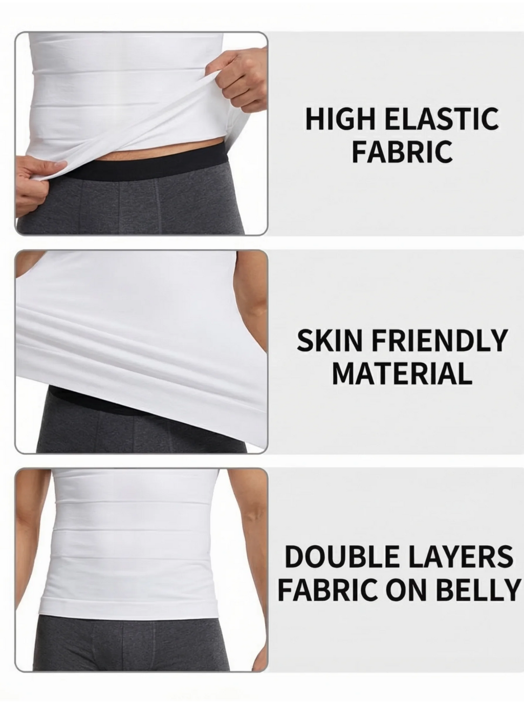 Men's Compression Tank Top,Tummy Control Body Shaper, Slimming Vest