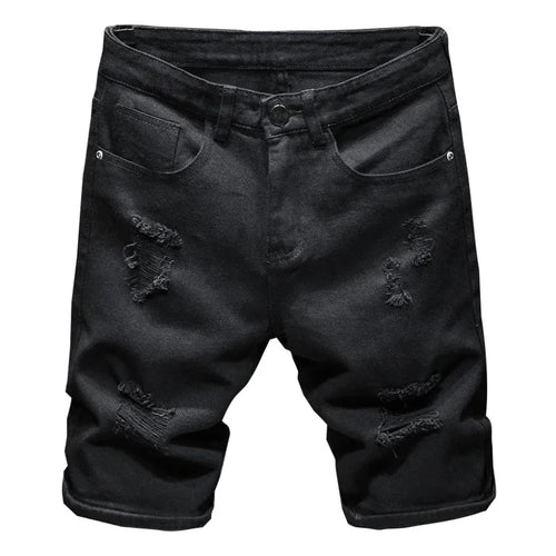 2024 New Summer Men's Casual Fashion Straight Denim Shorts Simple