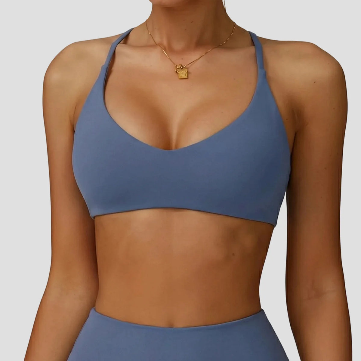 Sports Bra High Impact Support Women Gym Underwear Push-up Back Cross