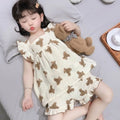 Summer Lightweight Cartoon Cherry Bear Pajamas Set Tank Top and Shorts
