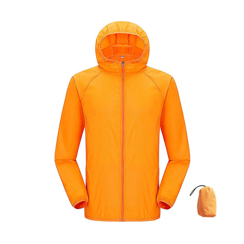 JNLN Men Women Waterproof Hiking Jackets Quick Dry Camping Windbreaker