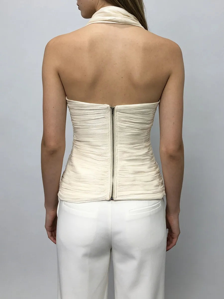 TWOTWINSTYLE Solid Slimming Spliced Shirring Fashion Vests for Women