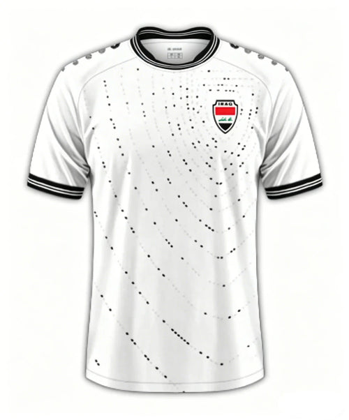 2026 Iraq Style Football Jersey Quick Dry Breathable Green White Fans