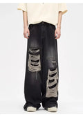 Y2K Man Jeans Korean retro hole repair jeans mens 2023 new American