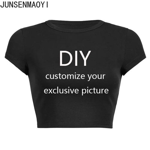 Diy Your Own Design Print Pattern Customize Summer Short Sleeve O Neck