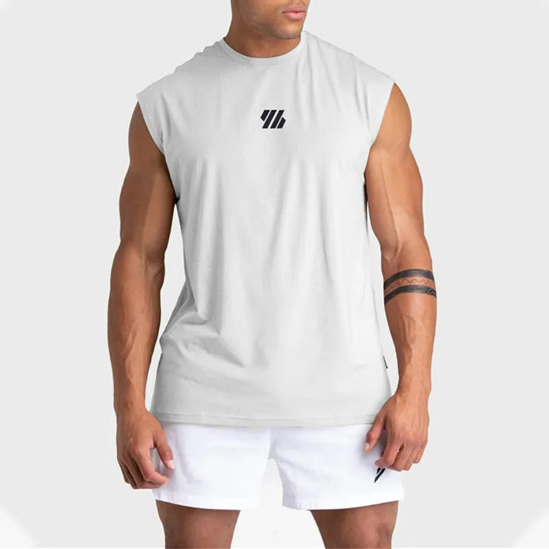 2025 Summer new Gym Vest Men broad shoulder Sleeveless Sports Tank Top