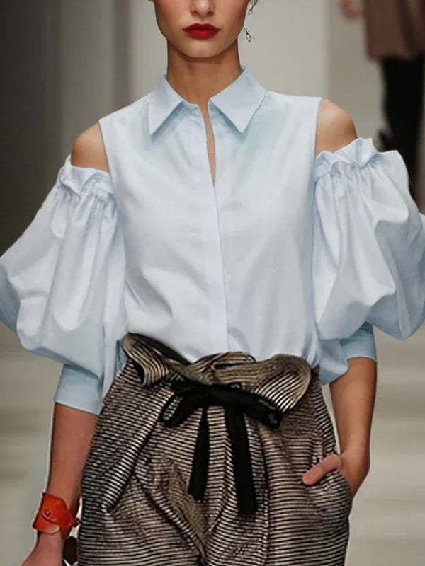 Modigirl Spring New Fashion Women Tuxedo Blouse Shirts 2025 Summer