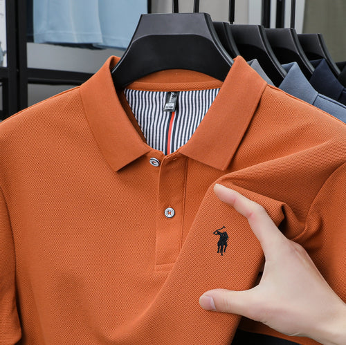 100% Cotton Men's Breathable Short-Sleeved T-Shirt, High-End Luxury