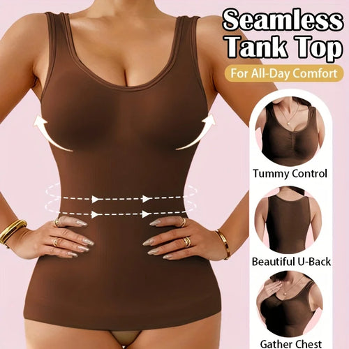 1pc Women Tummy Control Shapewear Classic 2-IN-1 With Padded Bra High