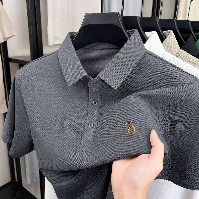 Light luxury brand short sleeve men's polo shirt new Korean style
