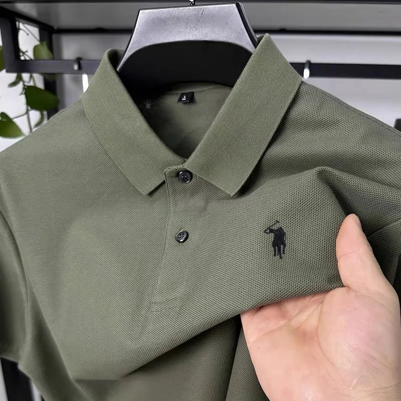 100% pure cotton T-shirt, summer new men's short sleeved business