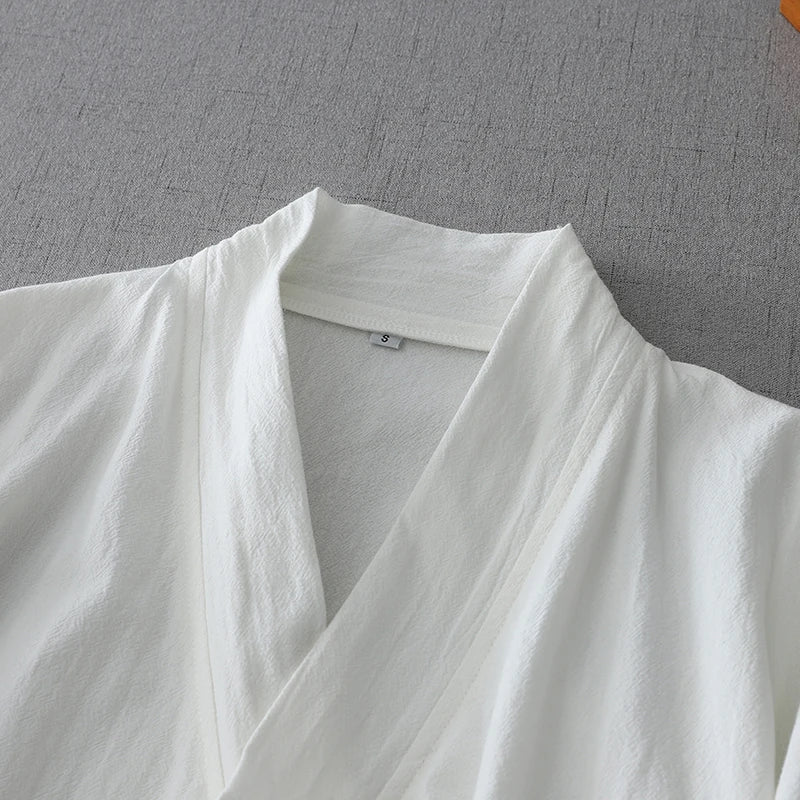 Chinese Style Women's Wrap Tie-Front Kimono Shirt Blouse Spring Summer