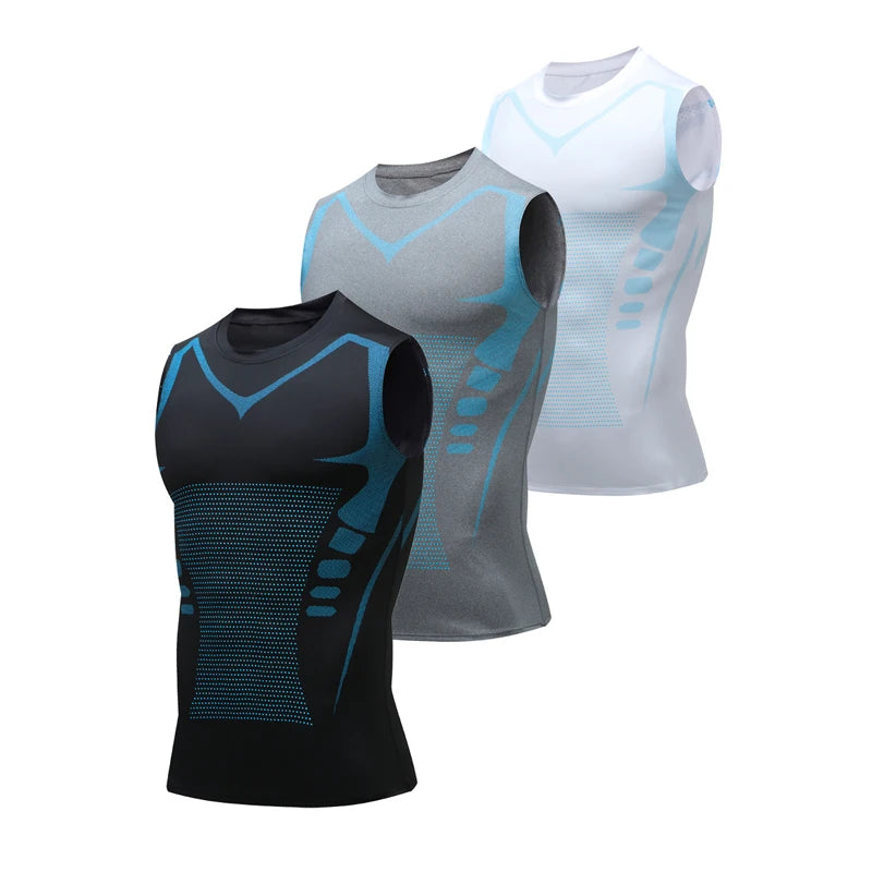 Compression Tank Top Men Gym Shirt Sleeveless Quick Dry Printing