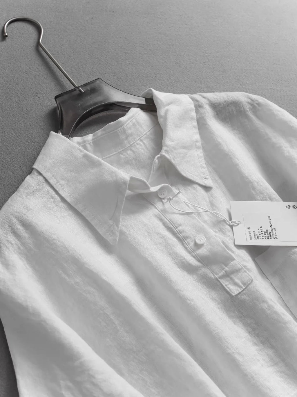 Casual Loose Button Up Short Sleeve Linen Shirt Women Summer Blouse