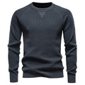 AIOPESON Raglan Sleeve Polo Shirt Men Henley Collar Solid Color Long