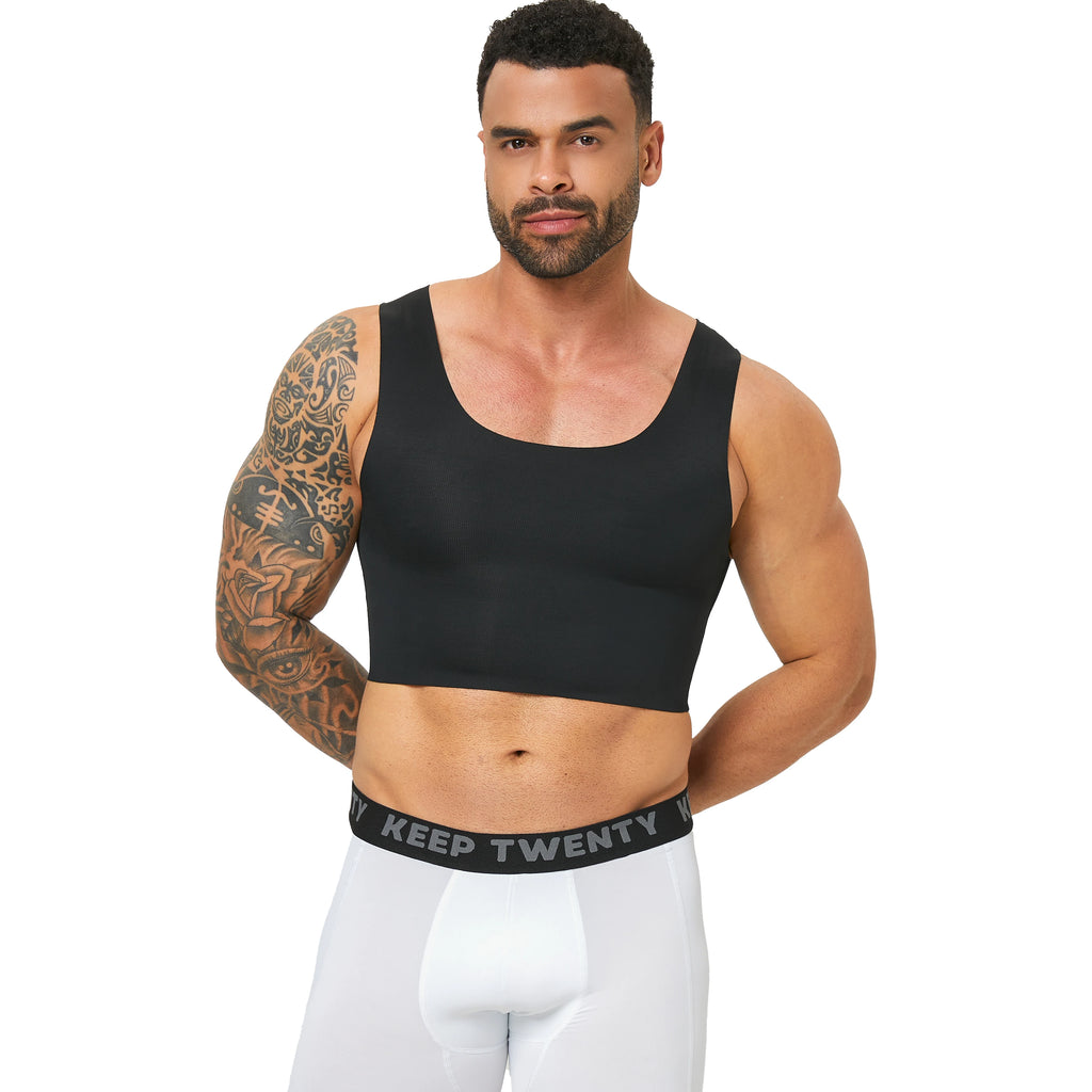 Men's Seamless Compression Tank Top - Breathable Muscle Shirt for