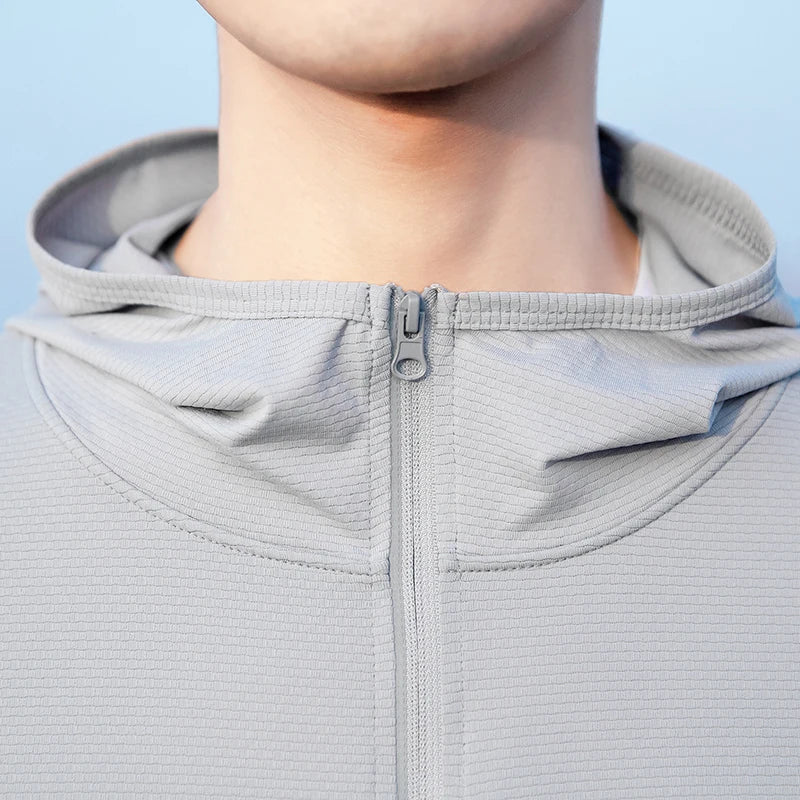 YJKVUR Unisex Summer New UPF 50+ UV Sun Protection Hoodie Jacket Men