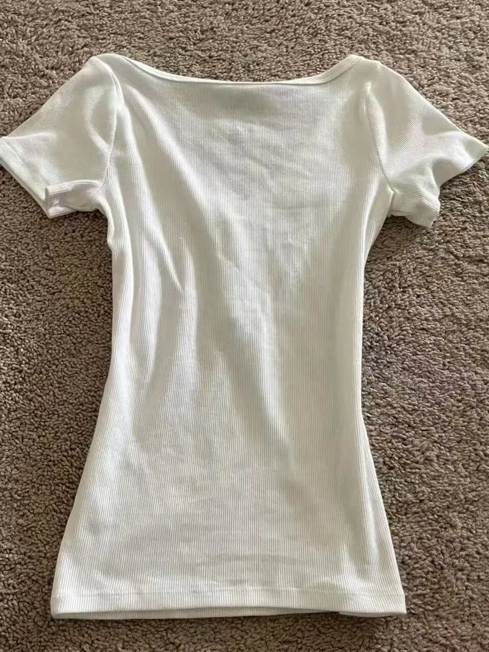 Harajuku Y2k Women's T-shirt Slim white Tee American Street Hottie