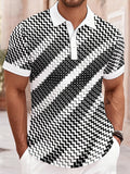 2026 Summer Men's Polo Shirt 3D Printed Pattern Breathable Lightweight