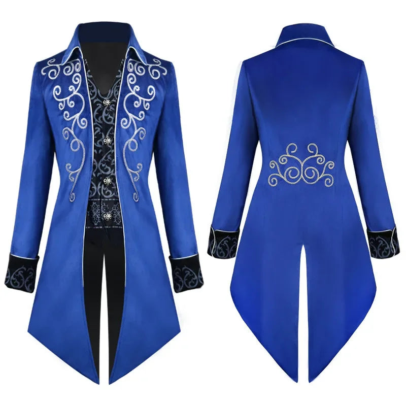 Medieval Tuxedo Steampunk Vintage Victorian Long Sleeve Windbreaker