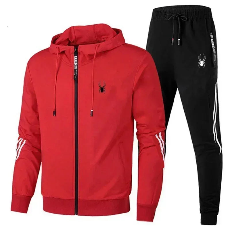 Spring Autumn Men Tracksuits Sets Long Sleeve Hoodie+Jogging Trousers