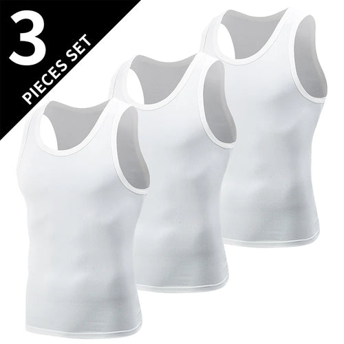 1/3 Piece Men's Four Seasons Black And White Classic Color Basic Vest