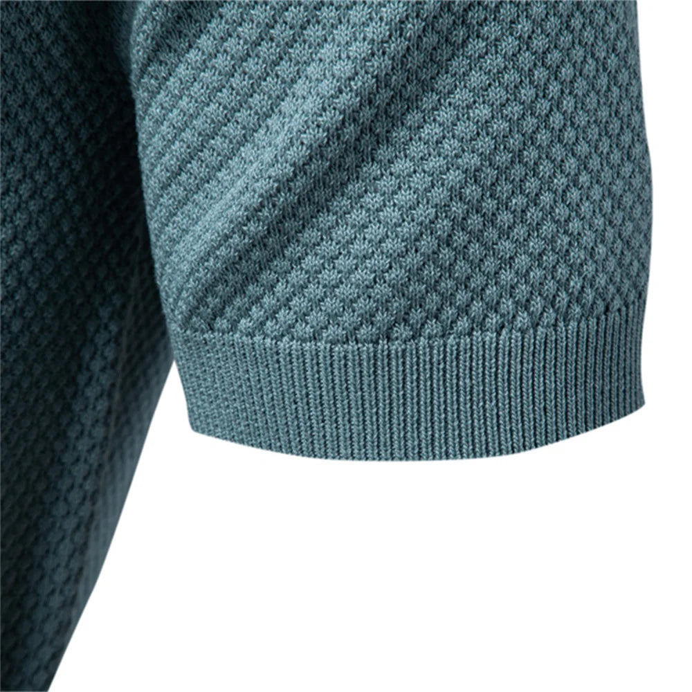 2025 New Summer Premium Solid Color Men's Golf Polo Shirt for Collared