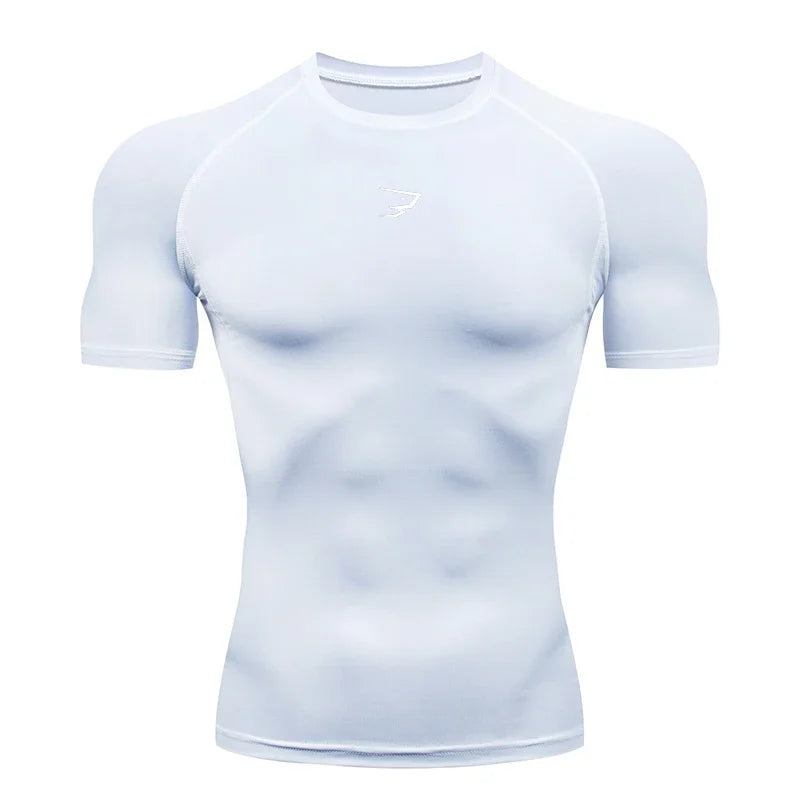 Men's Quick Drying Running Compression T-Shirt Short Sleeved Trendy