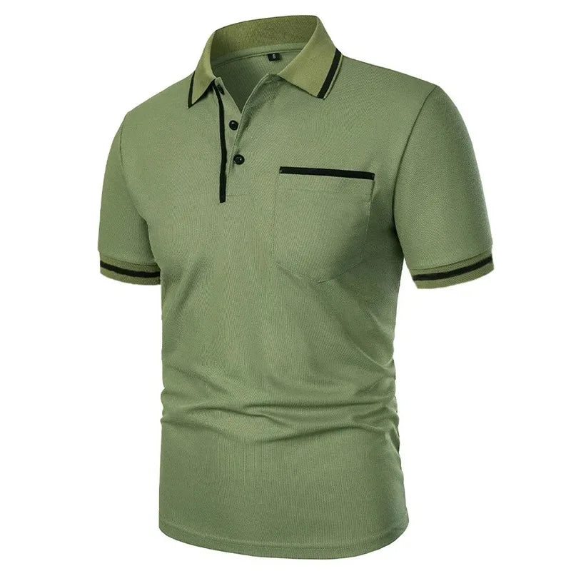 Summer Men's Short Sleeve Breathable T Shirts Solid Color Lightweight