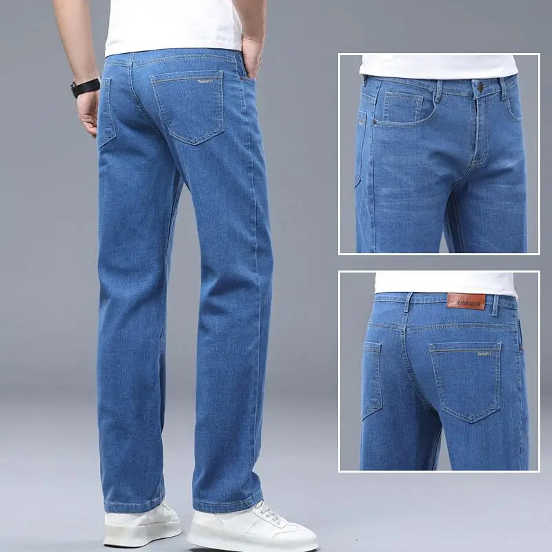 New Men Light Luxury Stretch Slim Fit Pants Comfortable Soft Business