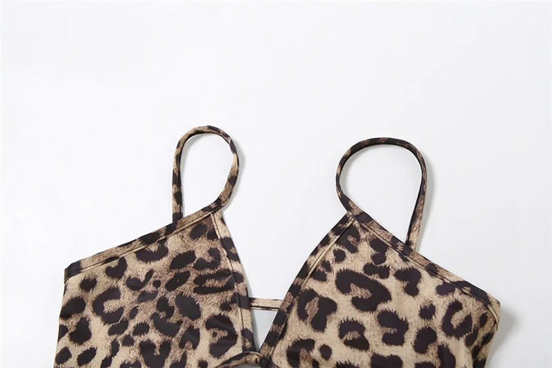 2026 Summer Camis Tanks Vest Women V-neck Sleeveless Leopaed Crop Tops