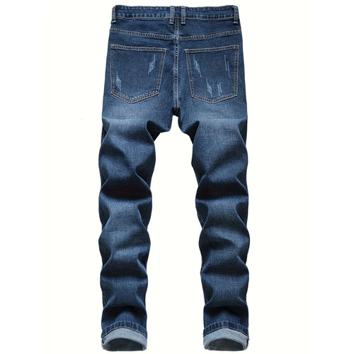 New men's plus size slim fit jeans high stretch casual denim shorts