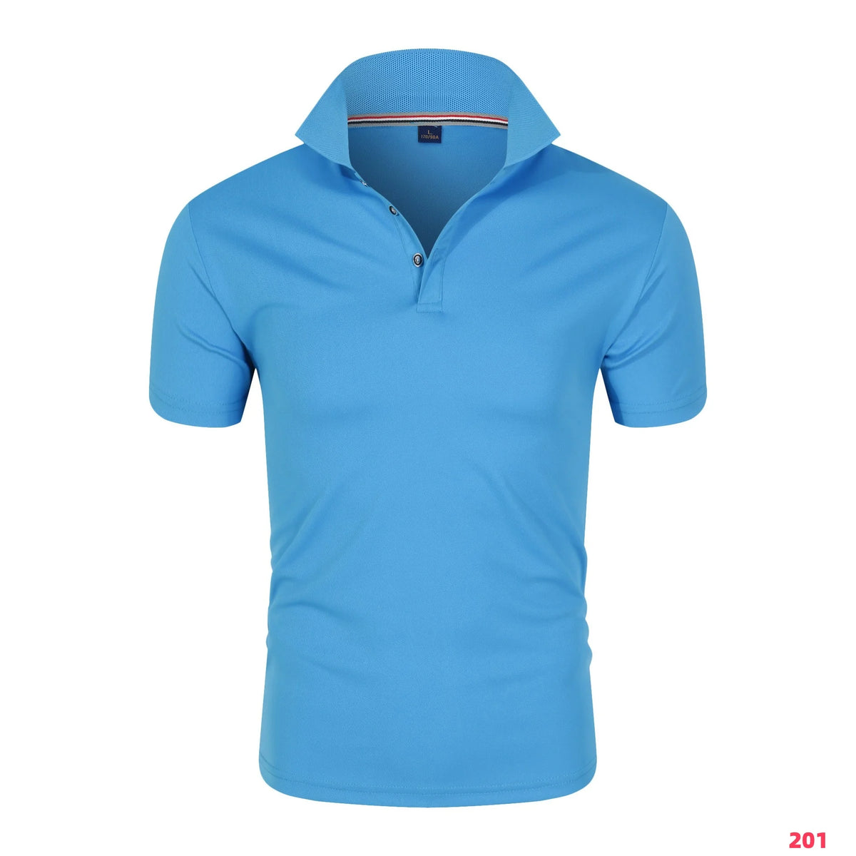 2025 New Men's Collar T-Shirt White Casual Short Sleeved Golf Collar