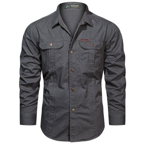 2023 Spring Shirts Men Long Sleeve Casual Cotton Shirt High Quality