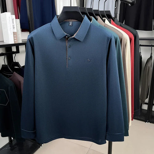 Men's 2026 Business Casual Short Sleeve Polo Shirt Solid Color with