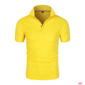 2025 New Men's Collar T-Shirt White Casual Short Sleeved Golf Collar