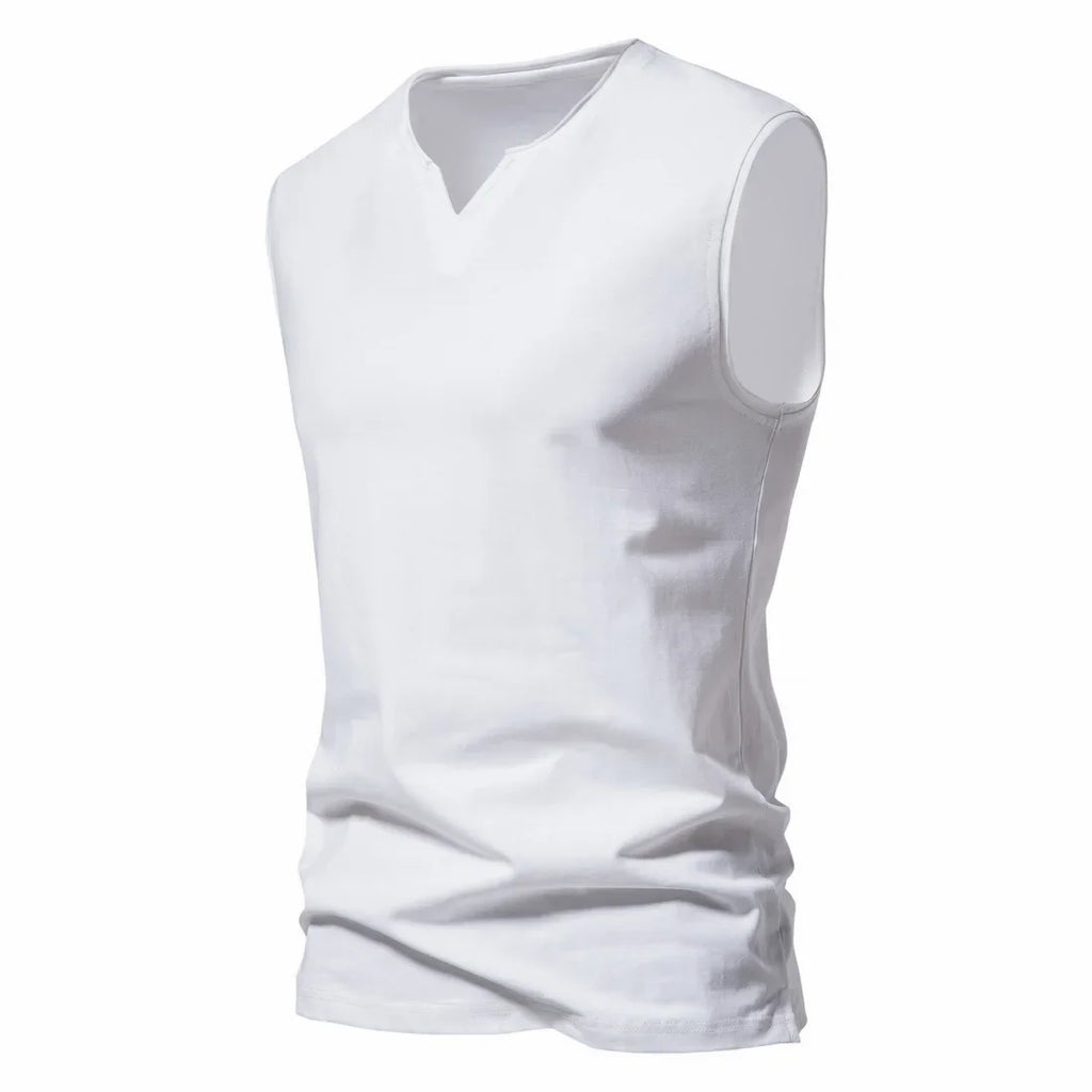 Summer Mens V-neck Tank Tops Athletic Jogging Gym TShirts Loose Vest