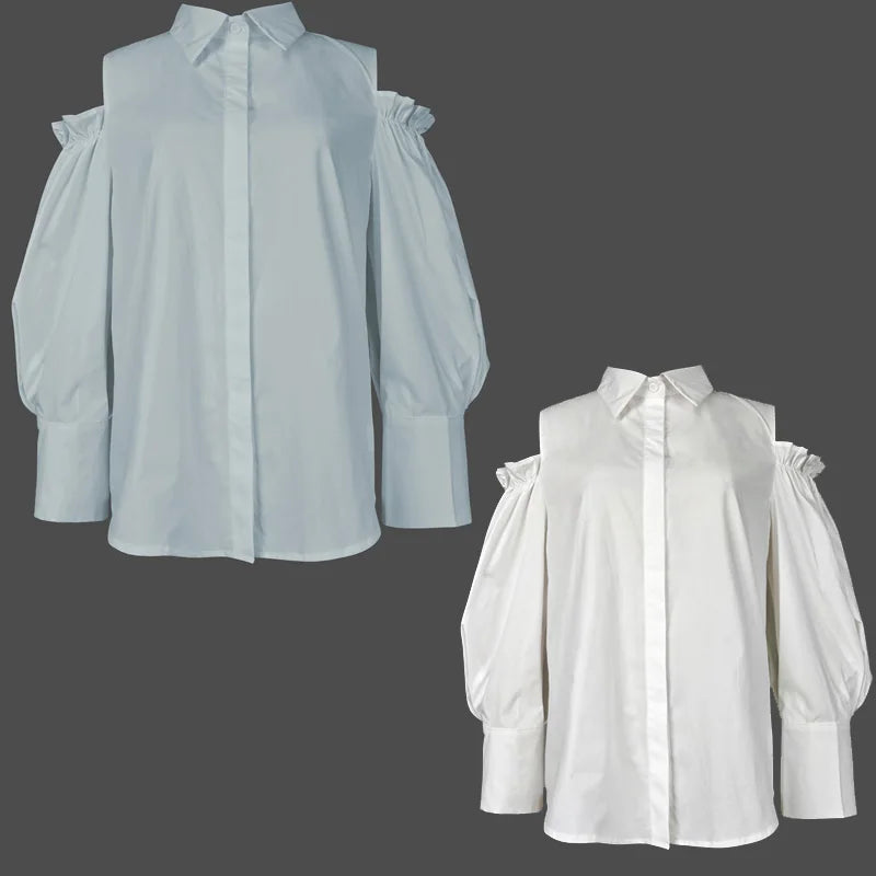 Modigirl Spring New Fashion Women Tuxedo Blouse Shirts 2025 Summer
