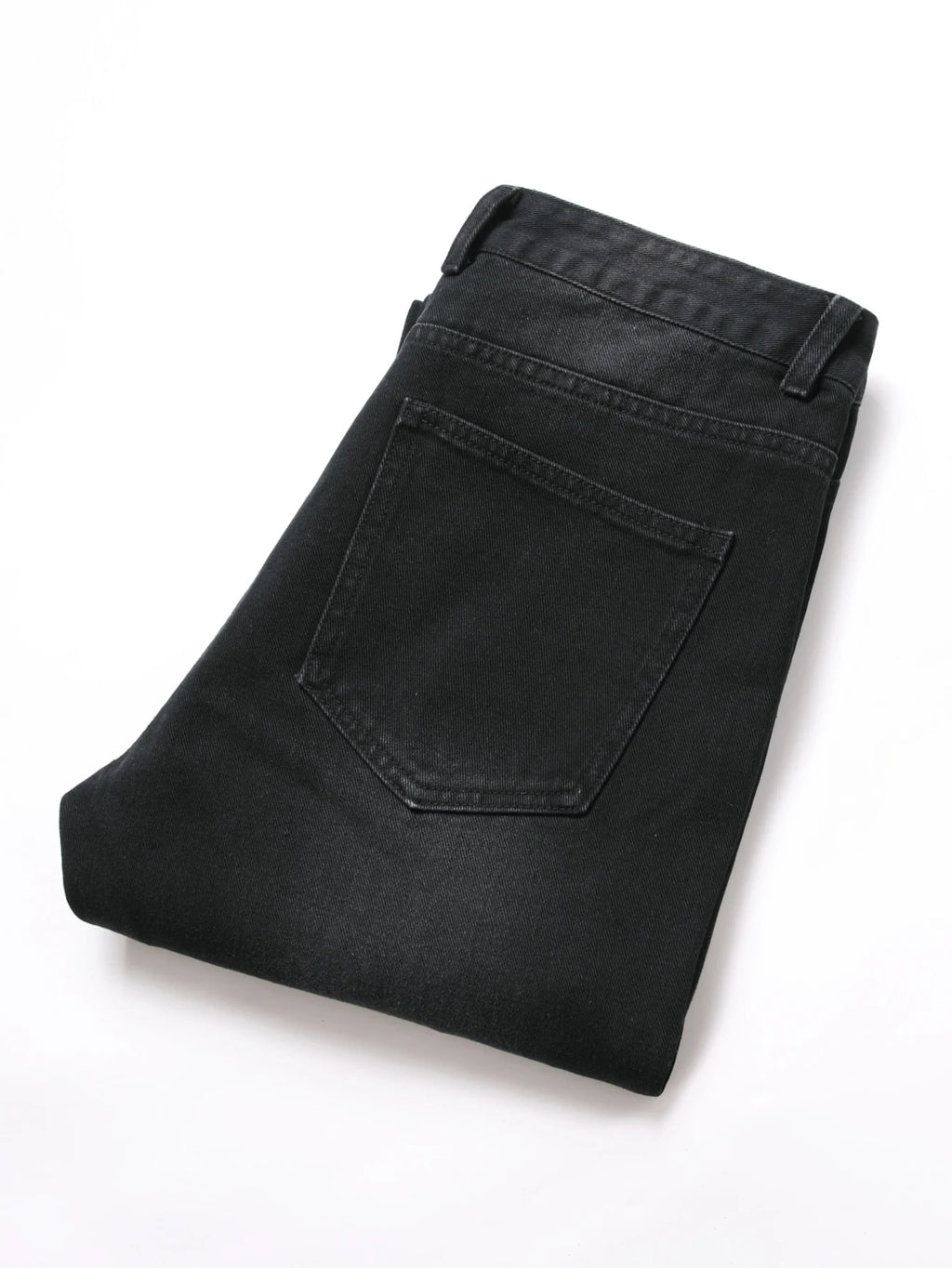 Men's Jeans Black Denim Pants Straight Leg Comfort Mid Waist White
