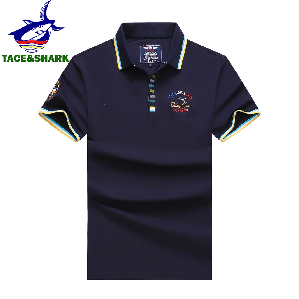 TACE&SHARK New Arrival 2024 Solid Color Fashion Luxury Polo Shirt