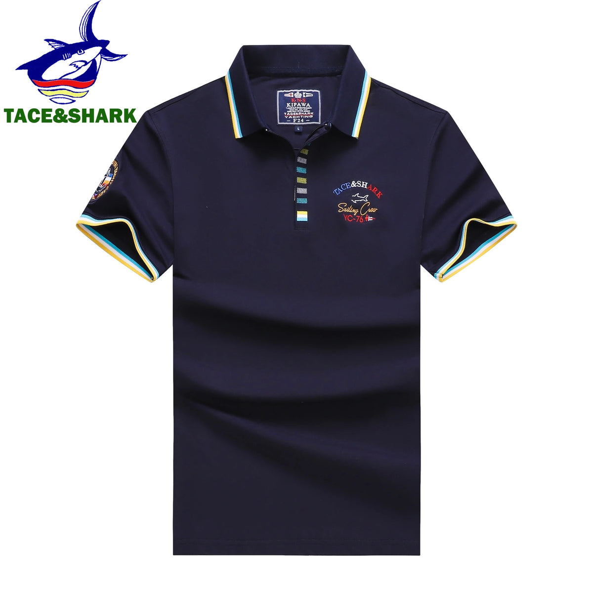 TACE&SHARK New Arrival 2024 Solid Color Fashion Luxury Polo Shirt