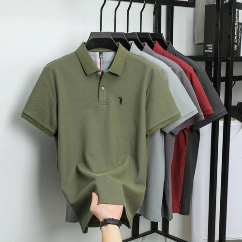 100% pure cotton men's breathable short sleeve T-shirt high-end luxury