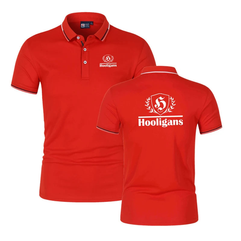 2026 Men'S New Summer Hooligans Polo Hot Sale Fashion Breathable Polos