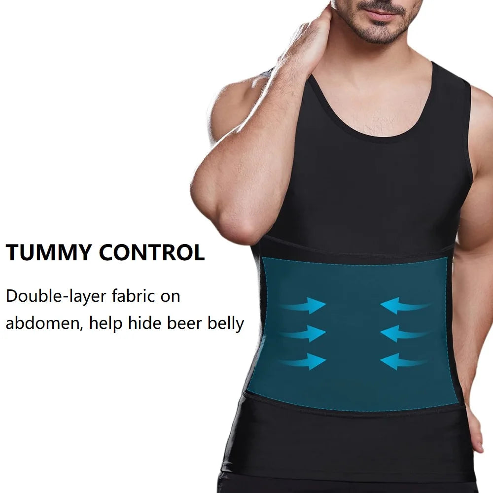 Men's Compression Shirts Tank Tops Undershirts Mens Slimming Body
