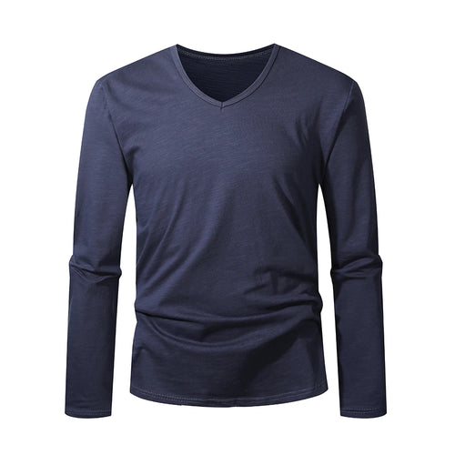 100% Cotton Men T Shirt Long Sleeve High Quality Male Tshirt Casual