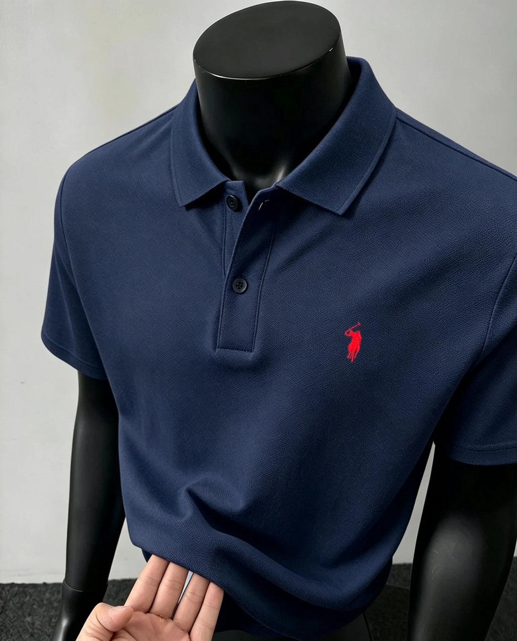 100% pure cotton high-end brand men's short sleeve polo shirt 2026