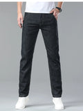 Men's Ice Silk Denim Pants Summer New Lyocell Thin Business Casual