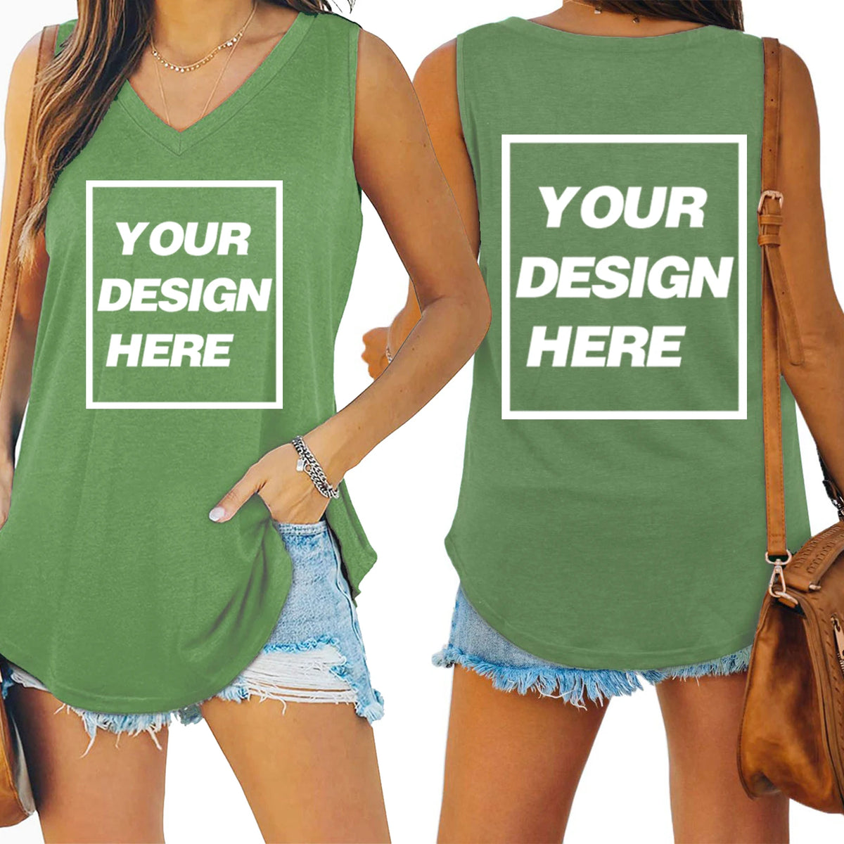 Custom Text Name Personalized Message Your Design Add Your Own Tank